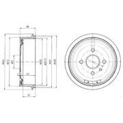 Слика 1 на Сопирачки барабан DELPHI BF102