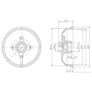 Слика на Сопирачки барабан DELPHI BF111 за Opel Corsa B Box 1.4 i - 60 коњи бензин