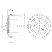 Слика 1 на Сопирачки барабан DELPHI BF136