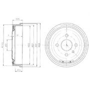 Слика 1 на Сопирачки барабан DELPHI BF151