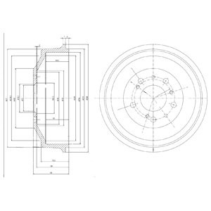 Слика на Сопирачки барабан DELPHI BF153 за Citroen Jumper Platform 244 2.8 HDi - 146 коњи дизел