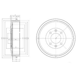 Слика на Сопирачки барабан DELPHI BF169 за Peugeot 305 Estate (581E) 1.6 - 97 коњи бензин