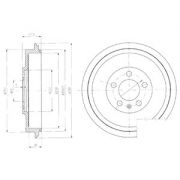 Слика 1 на Сопирачки барабан DELPHI BF406