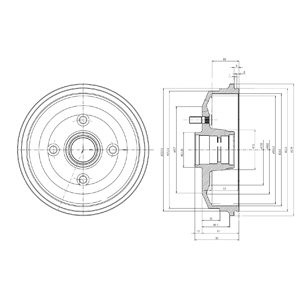 Слика на Сопирачки барабан DELPHI BF468 за Ford Escort 5 Break (gal,avl) 1.8 D - 60 коњи дизел