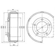 Слика 1 на Сопирачки барабан DELPHI BF478