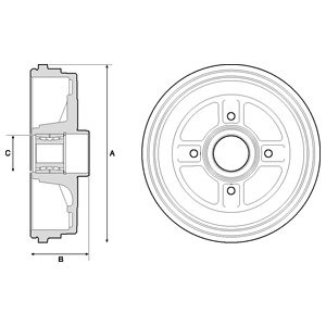 Слика на Сопирачки барабан DELPHI BFR496 за Renault Clio 3 1.5 dCi (BR1C, CR1C) - 103 коњи дизел