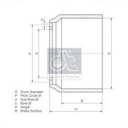 Слика 2 на Сопирачки барабан DT Spare Parts 1.18711