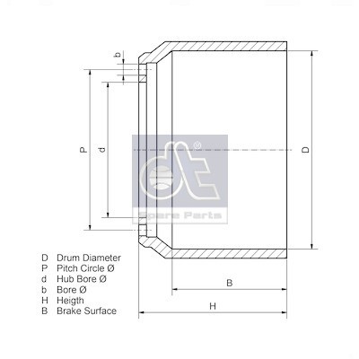 Слика на Сопирачки барабан DT Spare Parts 2.40315