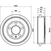 Слика 1 на Сопирачки барабан HELLA PAGID 8DT 355 300-371