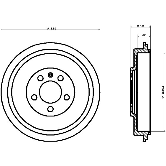 Слика на Сопирачки барабан HELLA PAGID 8DT 355 300-421 за VW Polo 5 Sedan (6R) 1.4 - 85 коњи бензин