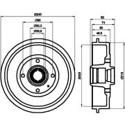 Слика 1 на Сопирачки барабан HELLA PAGID 8DT 355 301-411