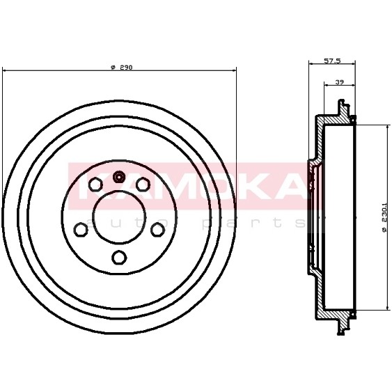 Слика на Сопирачки барабан KAMOKA  104024 за Skoda Octavia (1U2) 1.4 16V - 75 коњи бензин