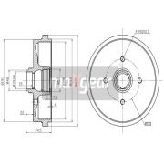 Слика 1 на Сопирачки барабан MAXGEAR 19-0822