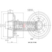 Слика 1 на Сопирачки барабан MAXGEAR 19-0829