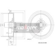 Слика 1 на Сопирачки барабан MAXGEAR 19-0835