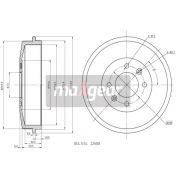 Слика 1 на Сопирачки барабан MAXGEAR 19-0836