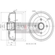 Слика 1 на Сопирачки барабан MAXGEAR 19-1040