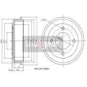 Слика 1 на Сопирачки барабан MAXGEAR 19-1345