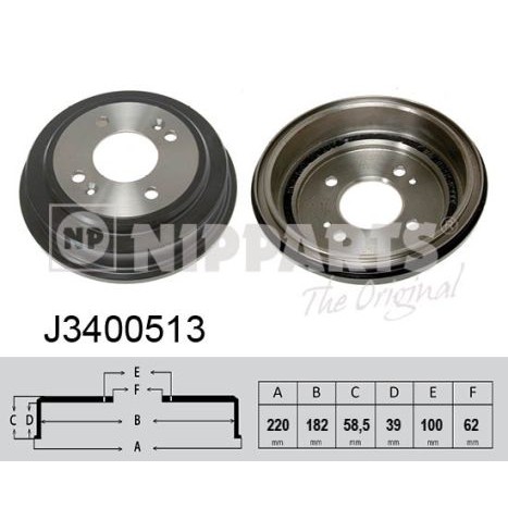 Слика на Сопирачки барабан NIPPARTS J3400513