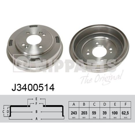 Слика на Сопирачки барабан NIPPARTS J3400514