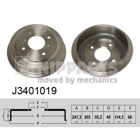 Слика на Сопирачки барабан NIPPARTS J3401019