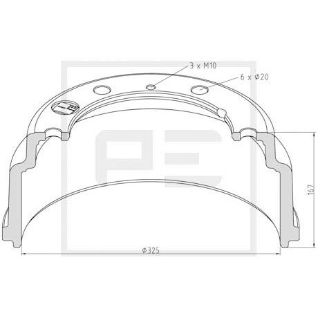 Слика на Сопирачки барабан PE Automotive 036.415-00A