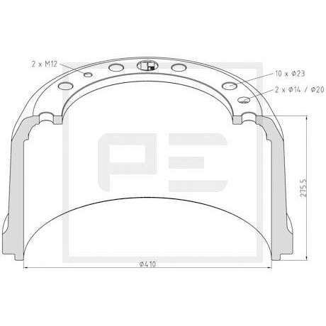 Слика на Сопирачки барабан PE Automotive 466.000-00A