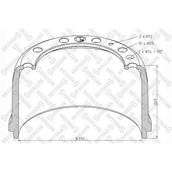 Слика на Сопирачки барабан STELLOX 85-00185-SX