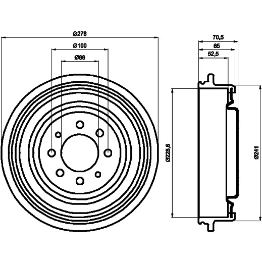 Слика на Сопирачки барабан TEXTAR 94013700 за Nissan Kubistar Box 1.2 16V - 75 коњи бензин