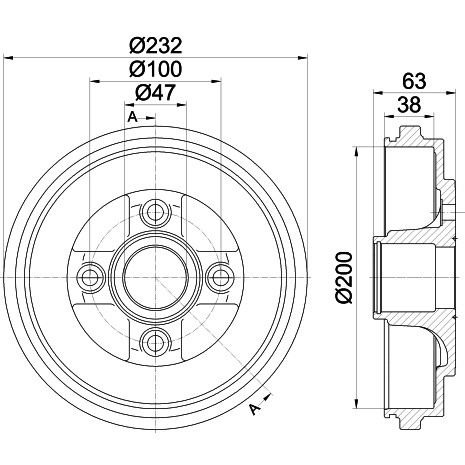 Слика на Сопирачки барабан TEXTAR 94033200 за Opel Agila (H00) 1.0 - 60 коњи бензин