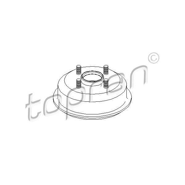 Слика на Сопирачки барабан TOPRAN 301 015 за Ford Escort MK 7 (gal,aal,abl) 1.6 16V - 90 коњи бензин