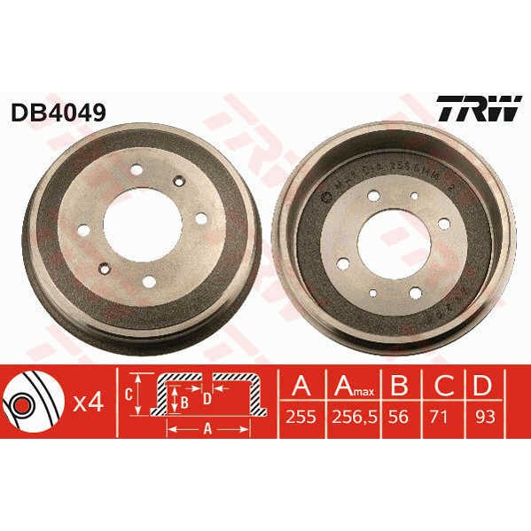 Слика на Сопирачки барабан TRW DB4049