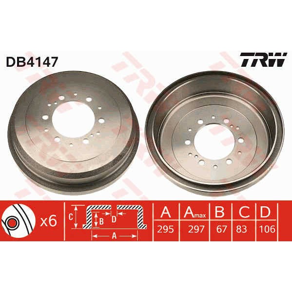 Слика на Сопирачки барабан TRW DB4147