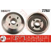 Слика 1 на Сопирачки барабан TRW DB4277