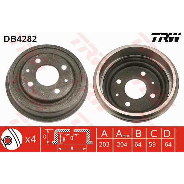 Слика на Сопирачки барабан TRW DB4282