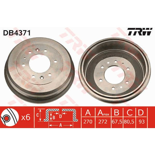 Слика на Сопирачки барабан TRW DB4371