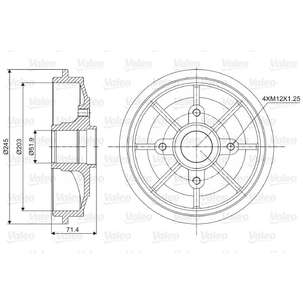 Слика на Сопирачки барабан VALEO 237016