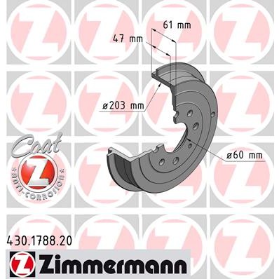 Слика на Сопирачки барабан ZIMMERMANN COAT Z 430.1788.20