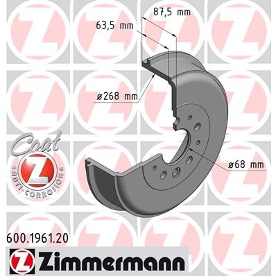 Слика на Сопирачки барабан ZIMMERMANN COAT Z 600.1961.20