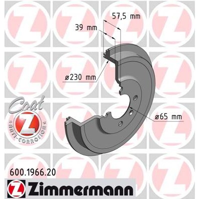 Слика на Сопирачки барабан ZIMMERMANN COAT Z 600.1966.20