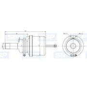 Слика 1 на сопирачки цилиндар со пружина SBP 05-BCT9/16-M48X2