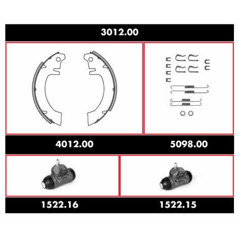 Слика на Спирачен комплект, барабанни спирачки REMSA Precision Kit 3012.00