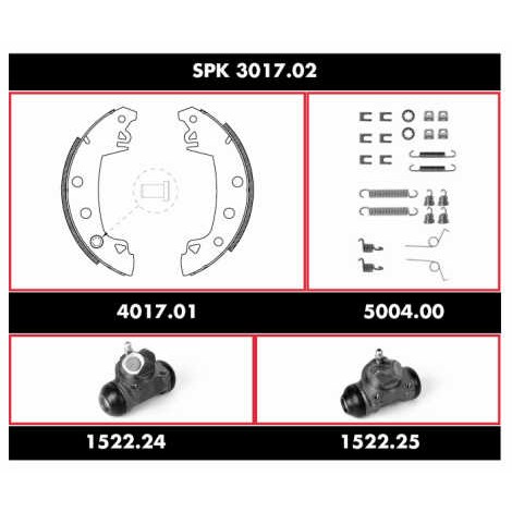 Слика на Спирачен комплект, барабанни спирачки REMSA Super Precision Kit SPK 3017.02