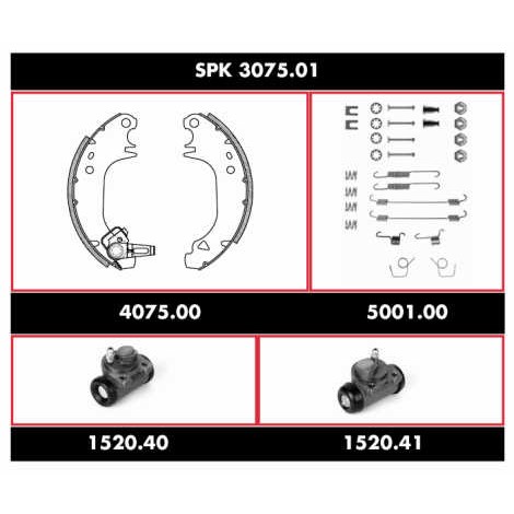 Слика на Спирачен комплект, барабанни спирачки REMSA Super Precision Kit SPK 3075.01