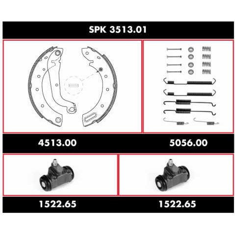 Слика на Спирачен комплект, барабанни спирачки REMSA Super Precision Kit SPK 3513.01