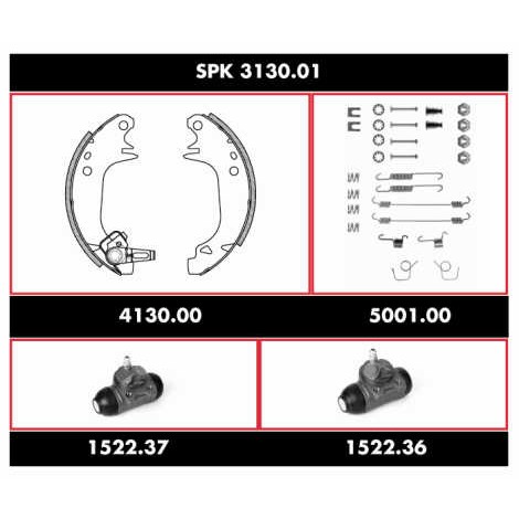 Слика на Спирачен комплект, барабанни спирачки WOKING Super Precision Kit SPK 3130.01