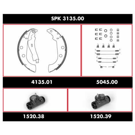 Слика на Спирачен комплект, барабанни спирачки WOKING Super Precision Kit SPK 3135.00