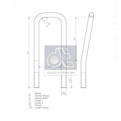 Слика на Спона за пружина DT Spare Parts 1.25402