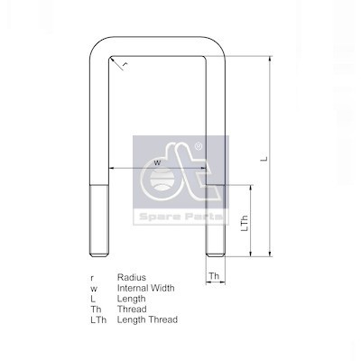 Слика на спона за пружина DT Spare Parts 2.61832 за камион Volvo FH 460 - 460 коњи дизел