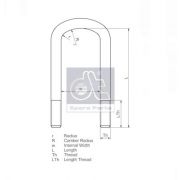 Слика 2 на спона за пружина DT Spare Parts 2.62136